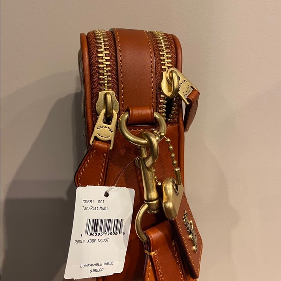 Coach Tan Rogue Crossbody 12 In Signature Canvas With Patches #CD681 - Picture 4 of 10